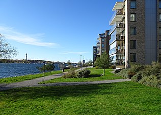 Strandpromenaden västerut.