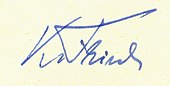 signature de Karl von Frisch