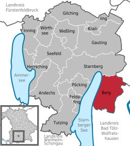 Läget för Berg i Landkreis Starnberg