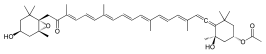 Structuurformule van fucoxanthine