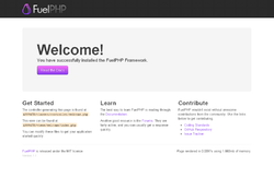 FuelPHP post-install screen