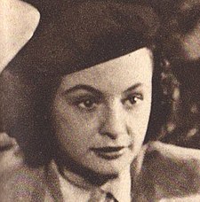 Irena Kačírková ve filmu Tři kamarádi, 1947