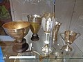 Some of Punčec's tennis cup trophies in the Međimurje County Museum