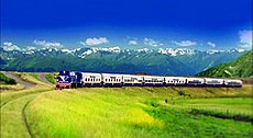 Le Tren Patagónico arrivant à Bariloche.