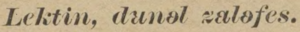 Mots volapüks avec les lettres ꞛ, ꞝ et ꞟ.