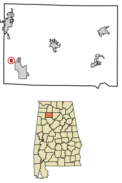 Location of Natural Bridge in Winston County, Alabama