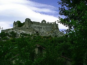 View of the castle from the village