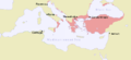 Byzantine Empire (286/395–1453 AD) in 867 AD.