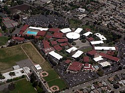 Aerial photograph of campus