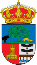 Representación heráldica del blasón aprobáu