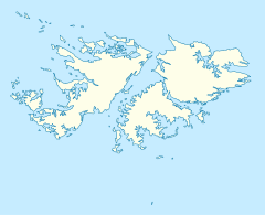 Fox Bay på kartet over Falklandsøyene