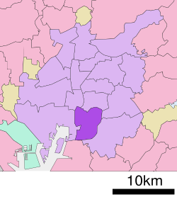 Location of Minami-ku in Nagoya