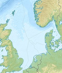 Mapa konturowa Morza Północnego, na dole po prawej znajduje się punkt z opisem „Wyspy Fryzyjskie”