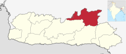 Location of Ri Bhoi District district in Meghalaya