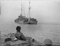 Flak ship HMS Pozarica was one of the 30 escorts of Convoy MKS 6.