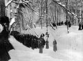 Transport of Lenin's body to the Gorki railway station.