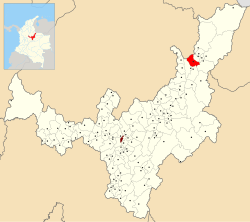 Location of the municipality and town of San Mateo in the Boyacá Department of Colombia