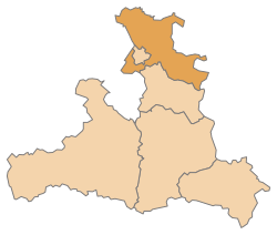 Lage des Bezirks Bezirk Salzburg-Umgebung im Land Salzburg (anklickbare Karte)