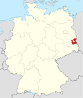 Kart som viser Landkreis Spree-Neißes beliggenhet i Tyskland