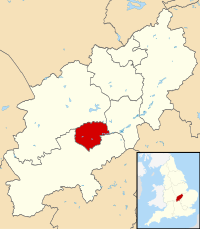 Localização de Northampton em Northamptonshire