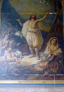 "Samt Vincent de Paul in Africa", fresco by François-Gabriel Lépaulle (1804-1886)