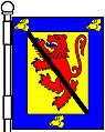 uma fita—Or, leão rampante gules, encimado de uma fita sable; dentro uma bordadura azure carregada com três cabeças de javali apagados, or—Drummond of Hawthornden, Escócia