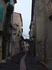 La rue de la Treille dans le vieux village.