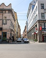 A Zichy Jenő utca Budapest VI. kerületében a Bajcsy-Zsilinszky út felé a Nagymező utcából