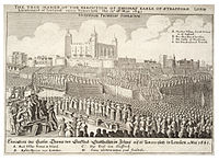 Wenzel Hollar, Execution of Strafford, 1641