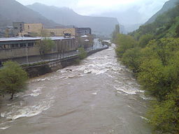 Floden Debed i Alaverdi, Armenien