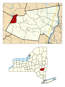 Location in Greene County and the state of New York.