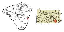 Location in Lancaster County, Pennsylvania