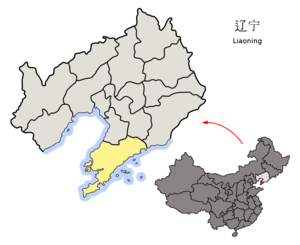 Lage Dalians in der Provinz Liaoning