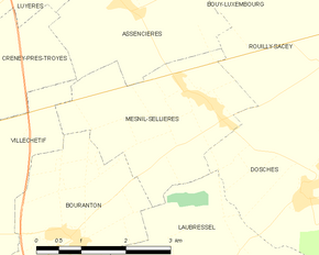 Poziția localității Mesnil-Sellières