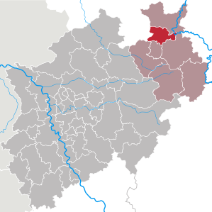 Lage des Kreis Herford in Nordrhein-Westfalen (anklickbare Karte)