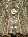 Coutances Cathedral in France looks "vertical".
