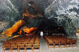 Salle du Concert dans la Cueva de los Verdes, Lanzarote, en Espagne.