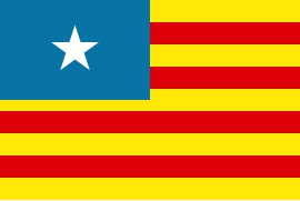 This estelada inspired by the flag of the United States was proposed unsuccessfully in the late 60s.