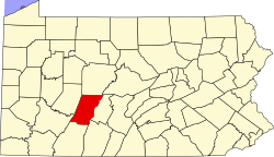 Vị trí quận Cambria trong tiểu bang Pennsylvania ở Hoa Kỷ