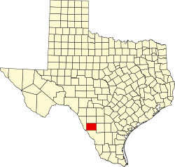 Karte von Dimmit County innerhalb von Texas
