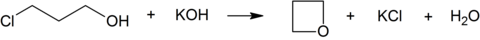 Synthese von Oxetan aus 3-Chlorpropan-1-ol