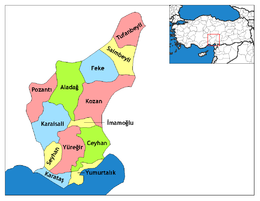 Distretto di Aladağ – Mappa