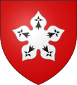 Arms of Beaumont, Earls of Leicester (1st Creation): Gules, a Cinquefoil Ermine, which were adopted by the town of Leicester[1]
