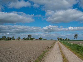 Silhouet van de buurtschap vanaf de streek 't Oech