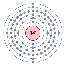 Electron shell 074 Tungsten - no label.svg