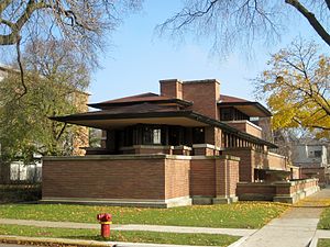 The Robie House de Wright, Chicago (1909)