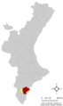 Розташування муніципалітету Ельче у автономній спільноті Валенсія