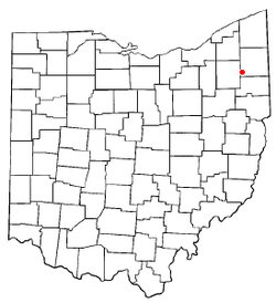Location of Newton Falls, Ohio
