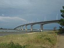Photographie du pont sur la Seudre à marée basse