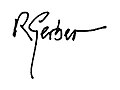 René Gerber aláírása